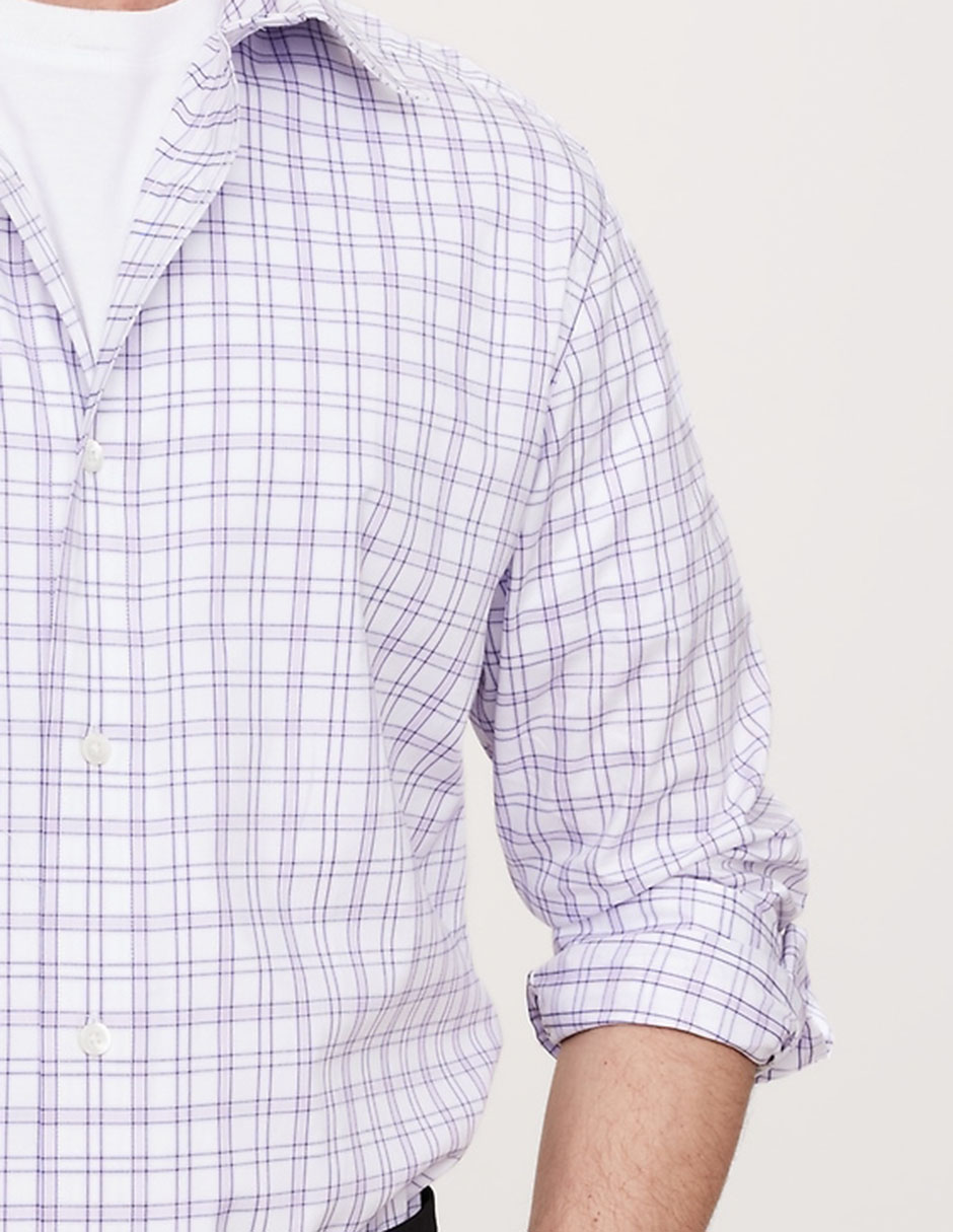 Camisa de vestir de algodón manga larga para hombre 3