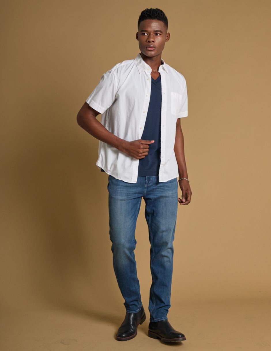 Jeans slim deslavado para hombre 3