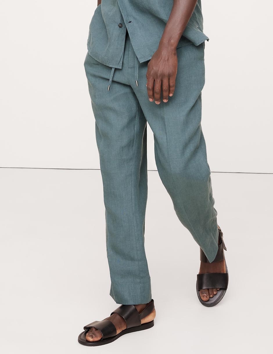 Pantalón slim de lino para hombre