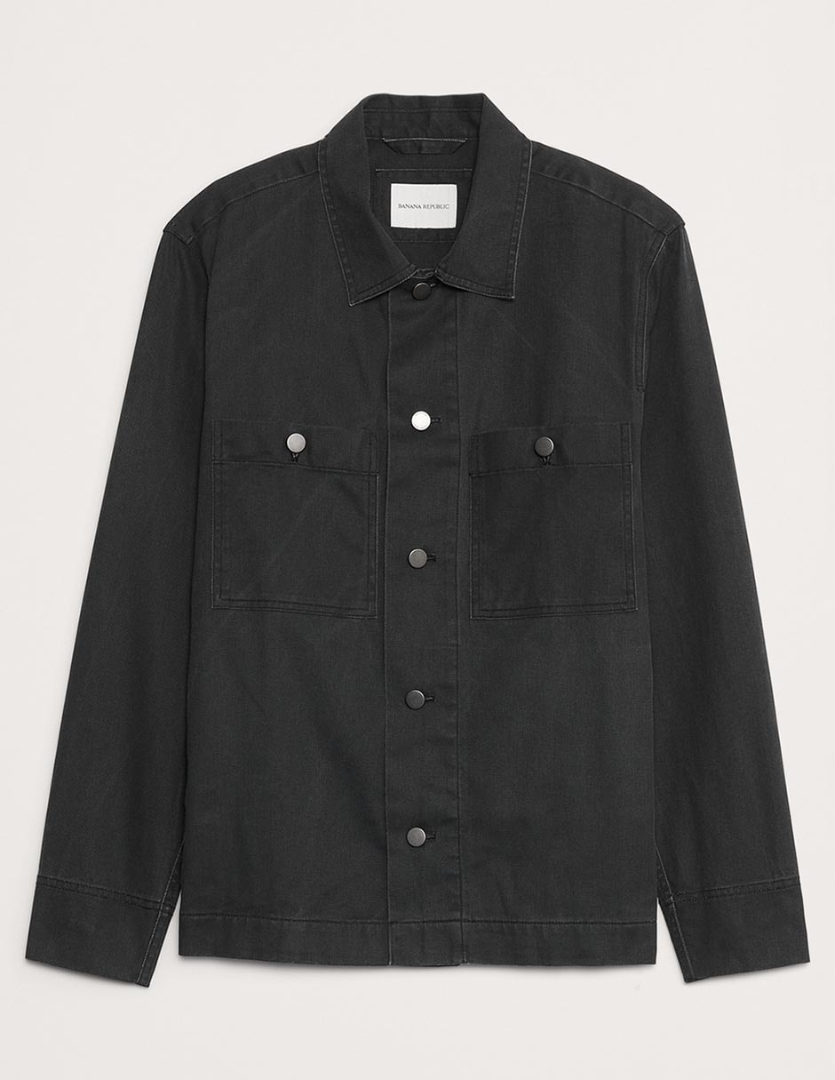 Sobrecamisa casual de algodón manga larga para hombre 4