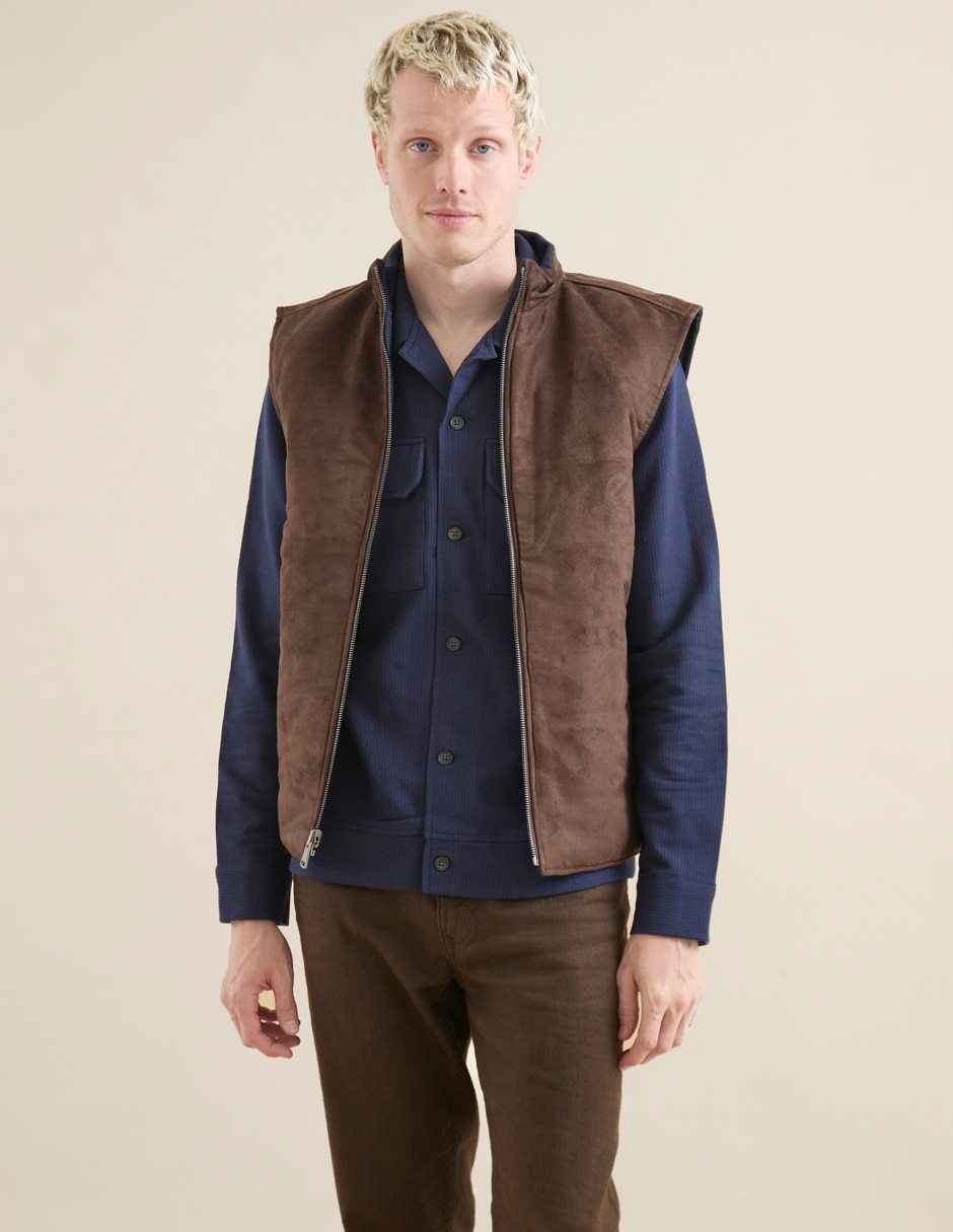 Chaleco gamuza reversible para hombre 1