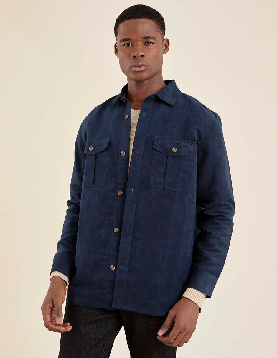 Camisa casual de algodón manga larga para hombre Banana Republic