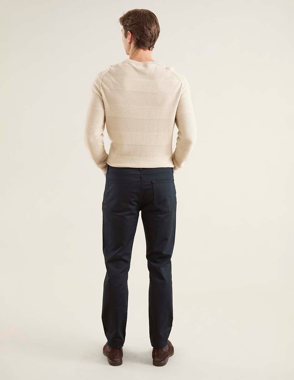 Pantalón business casual slim de algodón para hombre 2