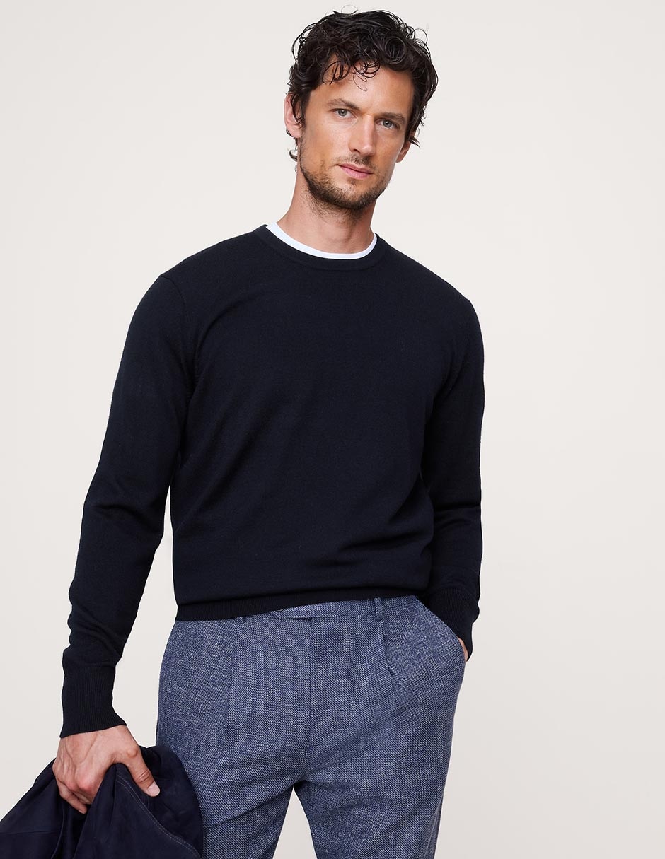 Suéter cuello redondo para hombre