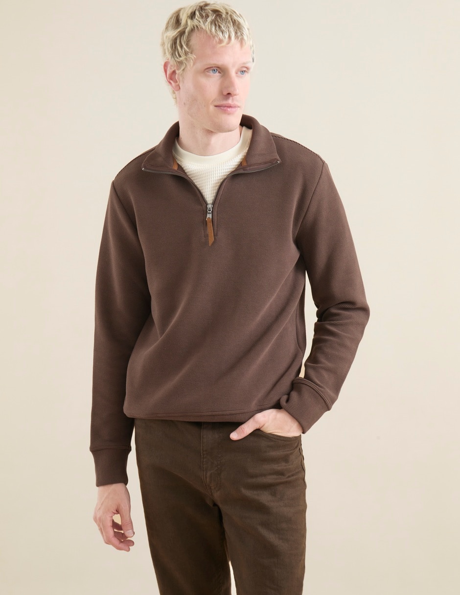 Suéter cuello con cierre para hombre Banana Republic