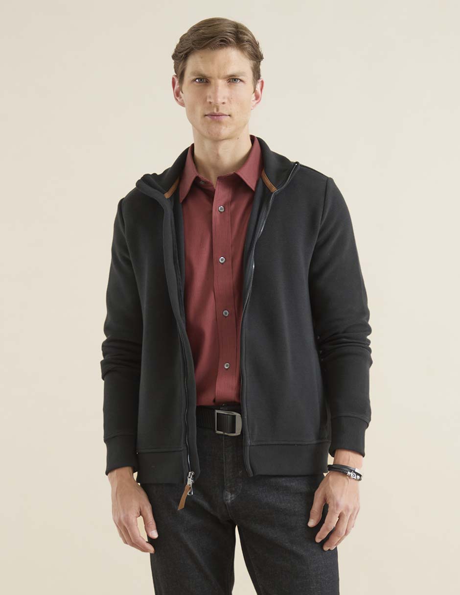 Suéter cuello con cierre para hombre 1