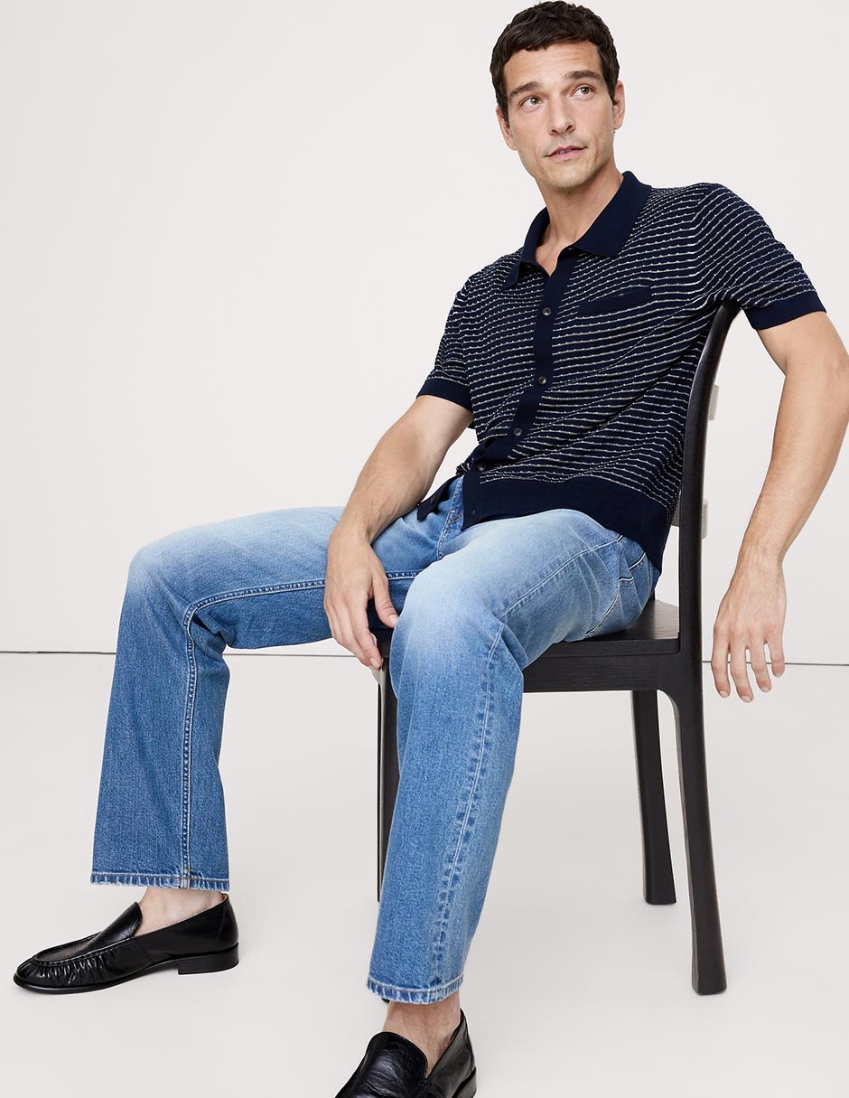 Suéter cuello polo para hombre 1