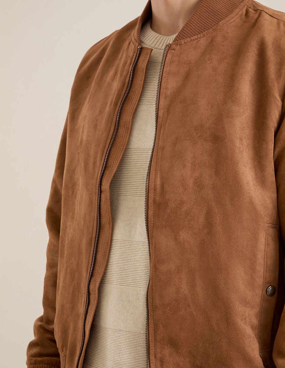 Chamarra bomber con bolsillos para hombre 4