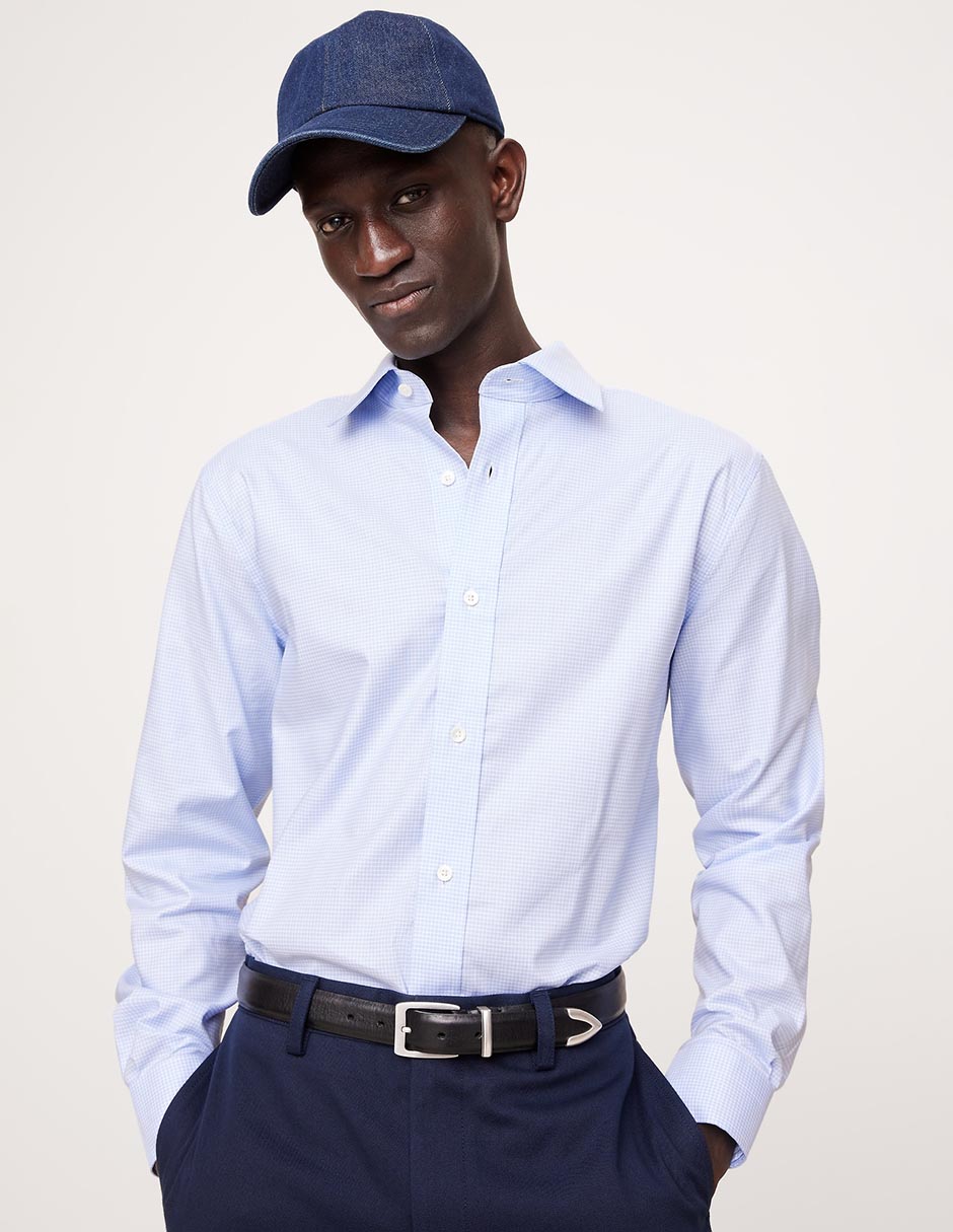 Camisa casual de algodón manga larga para hombre Camisa casual de algodón manga larga para hombre