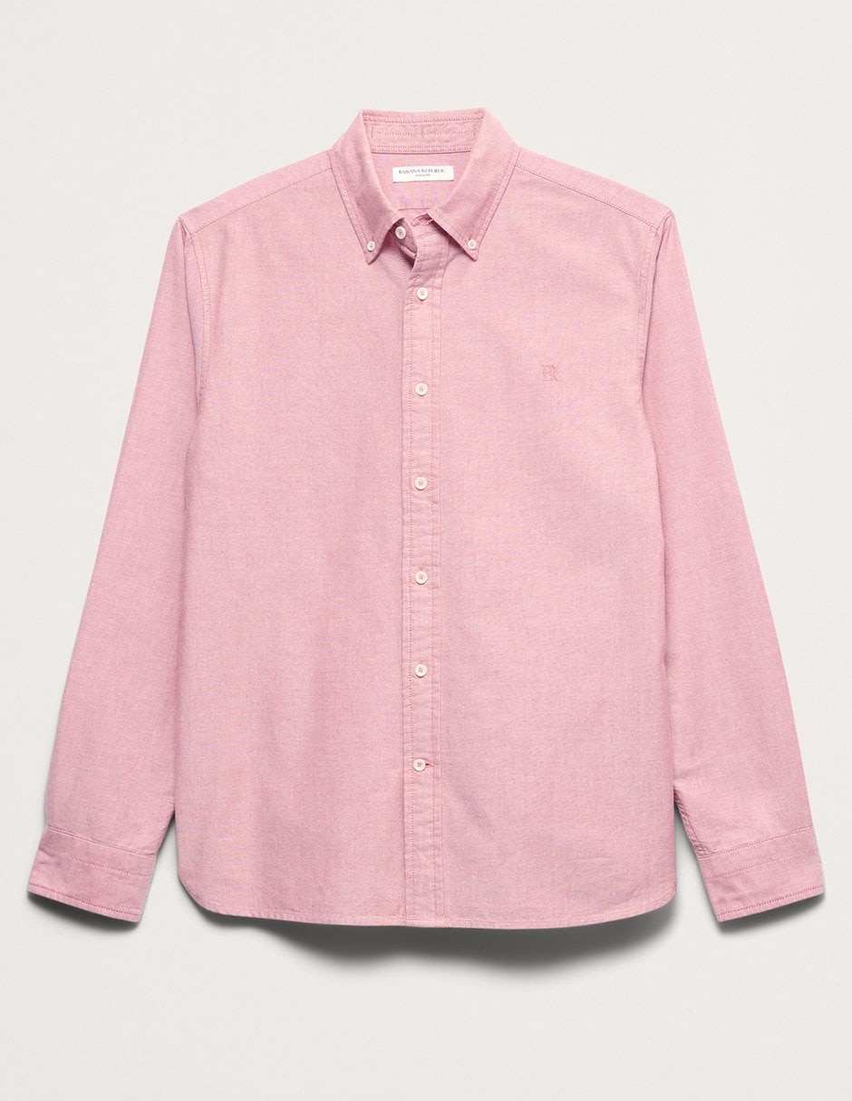 Camisa casual de algodón manga larga para hombre