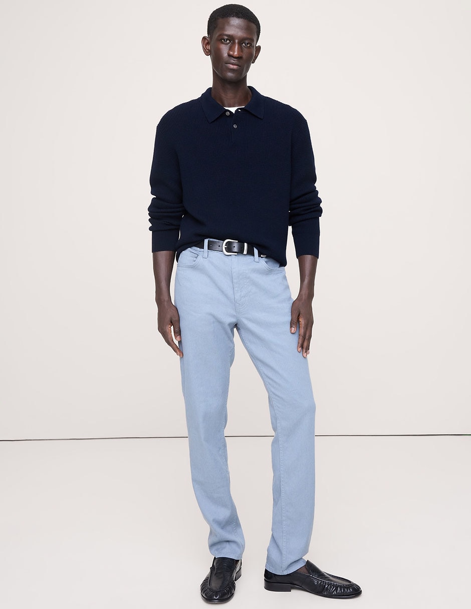 Pantalón straight de lino para hombre