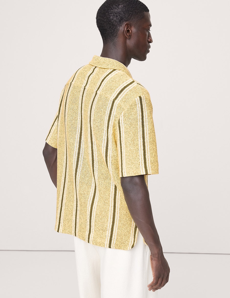 CAMISA BANANA 865283 REG, CH, AMARILLO