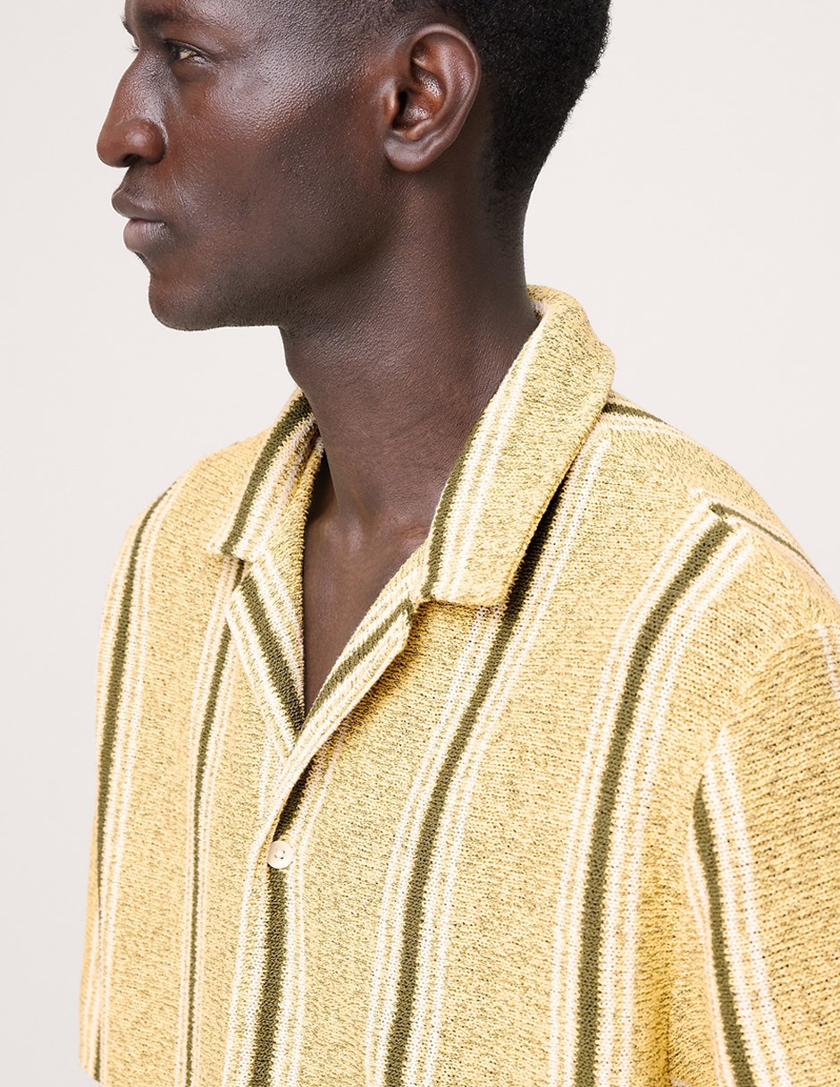 CAMISA BANANA 865283 REG, CH, AMARILLO