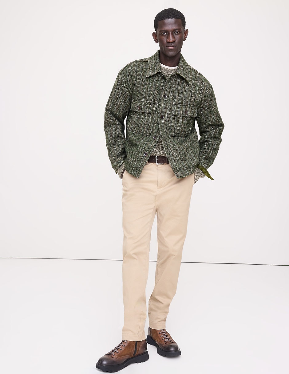 Pantalón chino slim de algodón para hombre