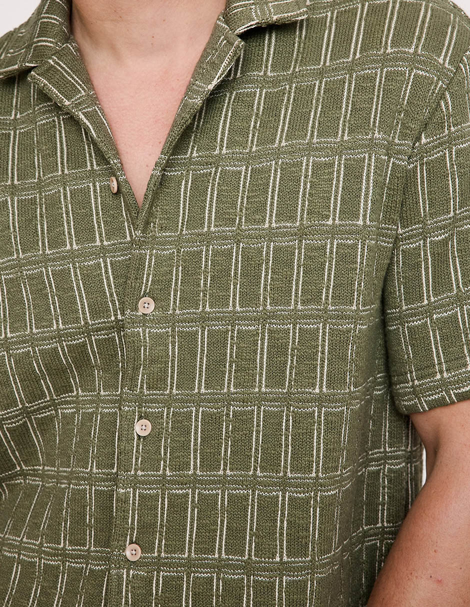 Camisa casual de algodón manga corta para hombre 3