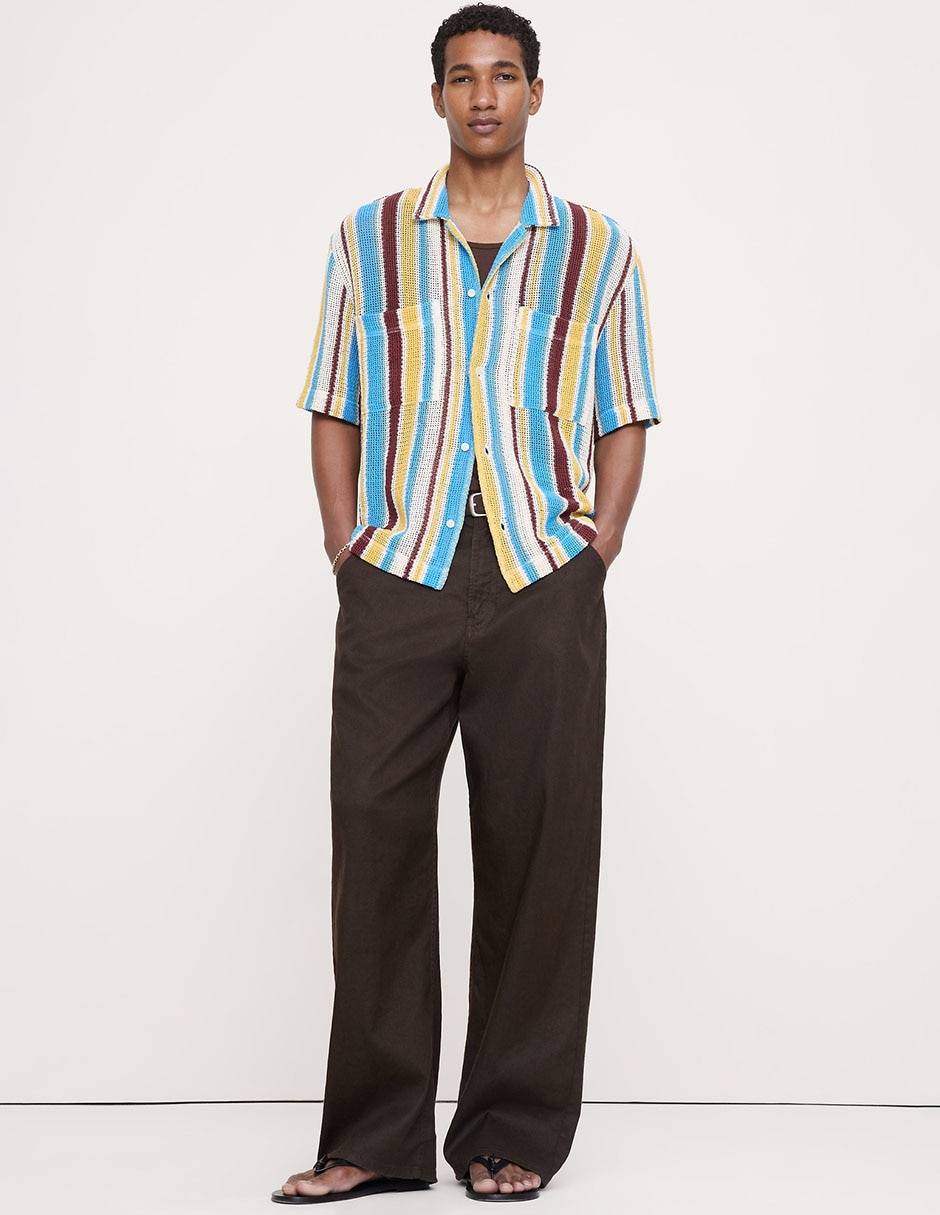 Camisa casual de algodón manga corta para hombre 3