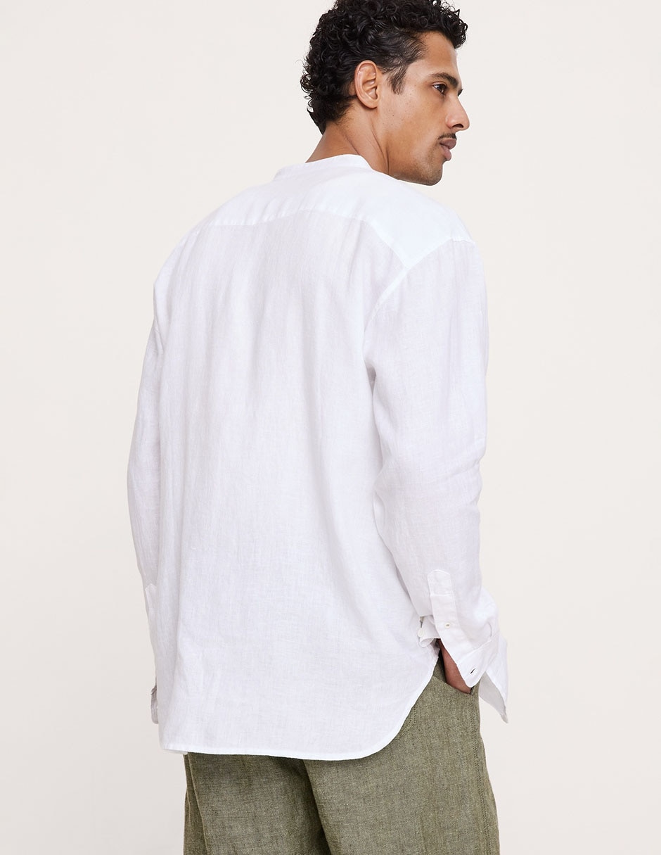 Camisa casual de algodón manga larga para hombre 2
