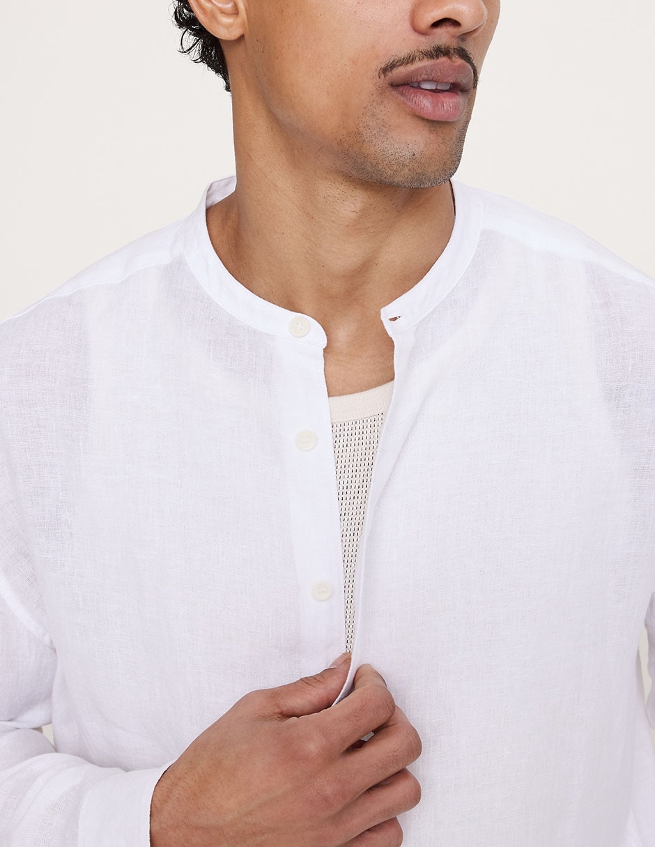 Camisa casual de algodón manga larga para hombre 3