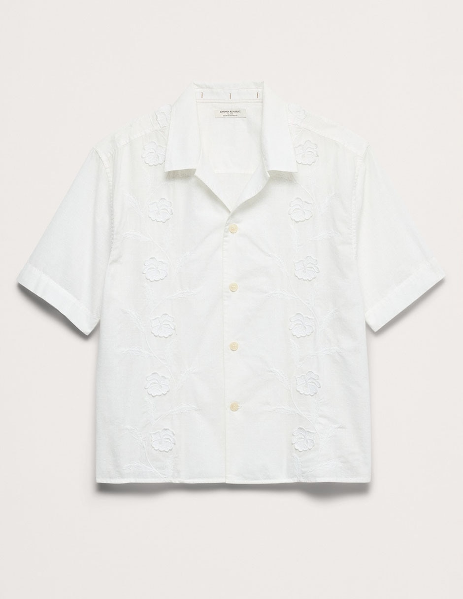 Camisa casual de algodón manga corta para hombre 4